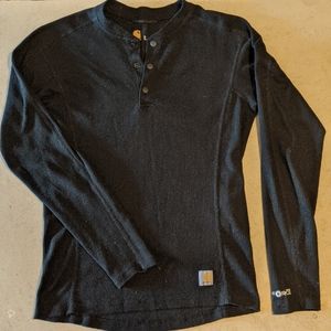 Carhartt Women's Force Snap Henley Thermal Long Sleeve Shirt